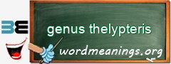 WordMeaning blackboard for genus thelypteris